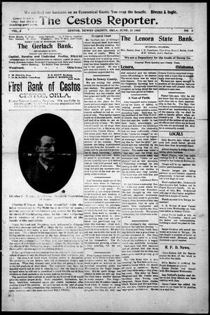 The Cestos Reporter. (Cestos, Okla.), Vol. 6, No. 4, Ed. 1 Friday, June 21, 1907
