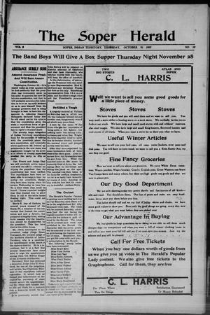 The Soper Herald (Soper, Indian Terr.), Vol. 2, No. 13, Ed. 1 Thursday, October 31, 1907