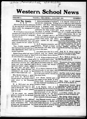 Western School News (Taloga, Okla.), Vol. 4, No. 6, Ed. 1 Wednesday, January 1, 1908
