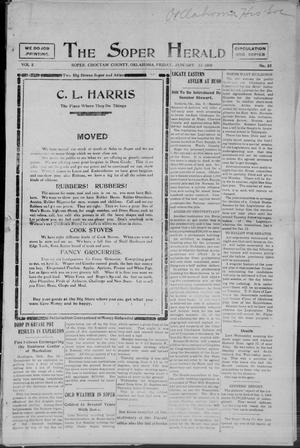 The Soper Herald (Soper, Okla.), Vol. 3, No. 23, Ed. 1 Friday, January 15, 1909
