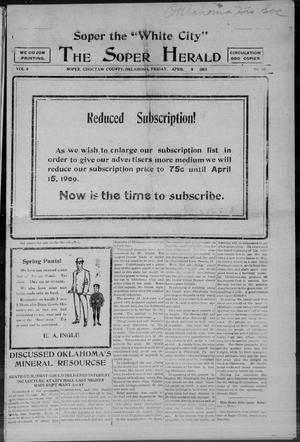 The Soper Herald (Soper, Okla.), Vol. 3, No. 33, Ed. 1 Friday, April 9, 1909