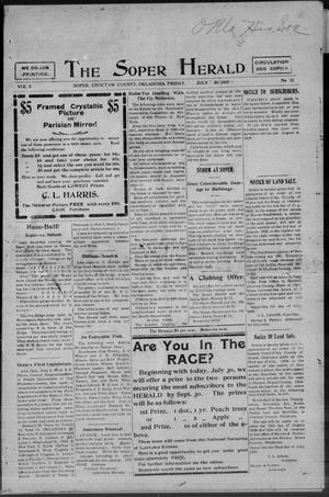 The Soper Herald (Soper, Okla.), Vol. 3, No. 51, Ed. 1 Friday, July 30, 1909