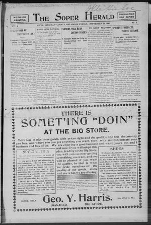 The Soper Herald (Soper, Okla.), Vol. 4, No. 7, Ed. 1 Friday, September 24, 1909