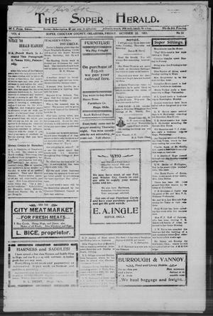 The Soper Herald. (Soper, Okla.), Vol. 4, No. 10, Ed. 1 Friday, October 15, 1909