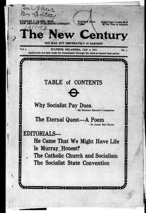 The New Century (Sulphur, Okla.), Vol. 1, No. 1, Ed. 1 Friday, January 6, 1911