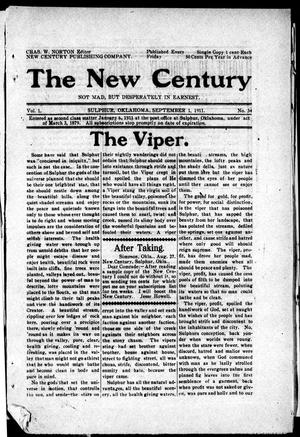 The New Century (Sulphur, Okla.), Vol. 1, No. 34, Ed. 1 Friday, September 1, 1911