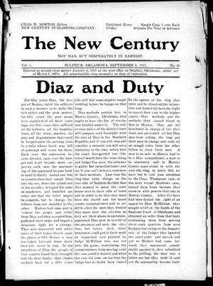 The New Century (Sulphur, Okla.), Vol. 1, No. 35, Ed. 1 Friday, September 8, 1911