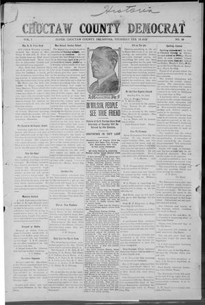 Choctaw County Democrat (Soper, Okla.), Vol. 1, No. 38, Ed. 1 Thursday, February 15, 1912
