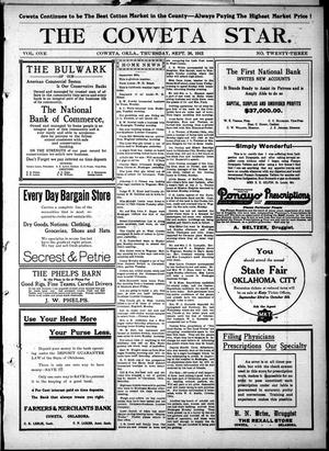 The Coweta Star. (Coweta, Okla.), Vol. 1, No. 23, Ed. 1 Thursday, September 26, 1912