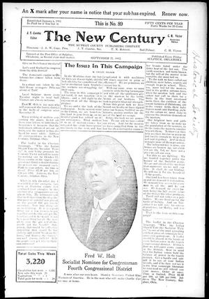 The New Century (Sulphur, Okla.), No. 89, Ed. 1 Friday, September 27, 1912