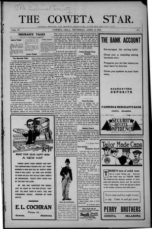 The Coweta Star. (Coweta, Okla.), Vol. 4, No. 1, Ed. 1 Thursday, April 15, 1915