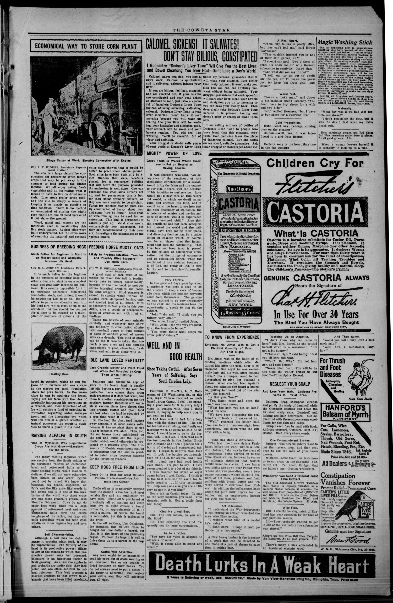 The Coweta Star. (Coweta, Okla.), Vol. 4, No. 22, Ed. 1 Thursday, September 9, 1915
                                                
                                                    [Sequence #]: 3 of 8
                                                