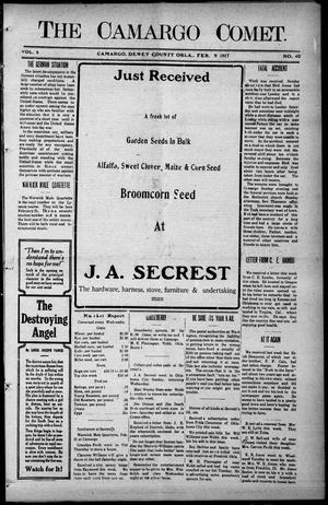 The Camargo Comet. (Camargo, Okla.), Vol. 5, No. 40, Ed. 1 Friday, February 9, 1917