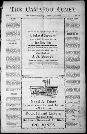 The Camargo Comet. (Camargo, Okla.), Vol. 5, No. 51, Ed. 1 Friday, April 27, 1917