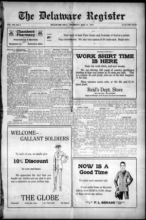 The Delaware Register (Delaware, Okla.), Vol. 8, No. 9, Ed. 1 Thursday, May 15, 1919