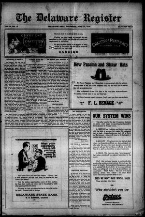 The Delaware Register (Delaware, Okla.), Vol. 9, No. 12, Ed. 1 Thursday, June 10, 1920