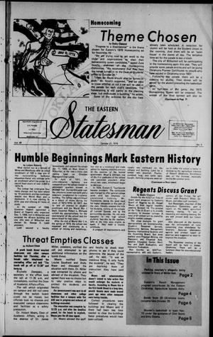 Primary view of object titled 'The Eastern Statesman (Wilburton, Okla.), Vol. 49, No. 5, Ed. 1 Tuesday, October 21, 1975'.