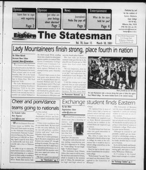 Primary view of object titled 'The Eastern Statesman (Wilburton, Okla.), Vol. 78, No. 15, Ed. 1 Friday, March 30, 2001'.