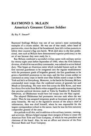 Raymond S. McLain: America's Greatest Citizen Soldier