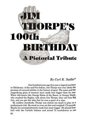 Jim Thorpe's 100th Birthday: A Pictorial Tribute