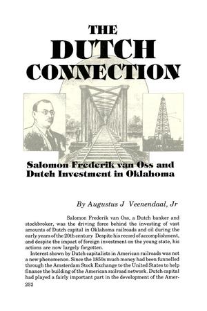 The Dutch Connection: Salomon Frederik van Oss and Dutch Investment in Oklahoma