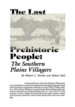 The Last Prehistoric People: The Southern Plains Villagers