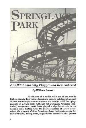 Springlake Park: An Oklahoma City Playground Remembered