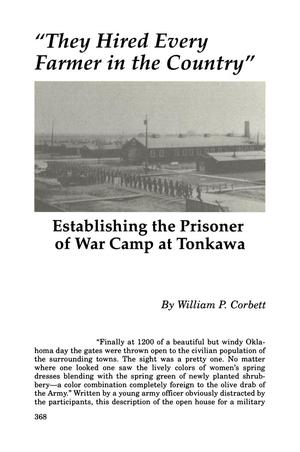 "They Hired Every Farmer in the Country": Establishing the Prisoner of War Camp at Tonkawa