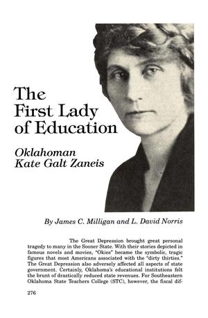 Primary view of object titled 'The First Lady of Education: Oklahoman Kate Galt Zaneis'.