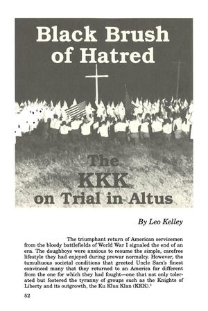 Black Brush of Hatred: The KKK on Trial in Altus