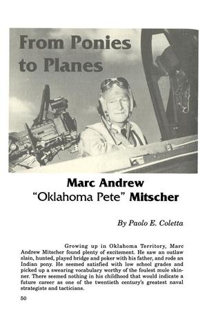 From Ponies to Planes: Marc Andrew "Oklahoma Pete" Mitscher