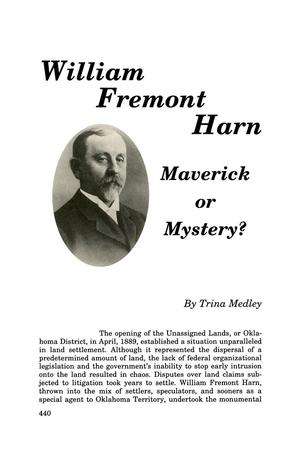 William Fremont Harn: Maverick or Mystery?