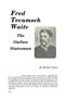 Article: Fred Tecumseh Waite: The Outlaw Statesman