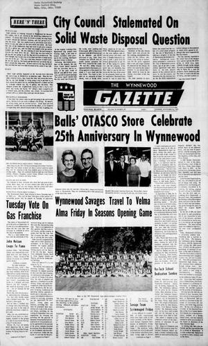 The Wynnewood Gazette (Wynnewood, Okla.), Vol. 70, No. 27, Ed. 1 Thursday, September 9, 1971