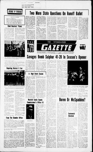 The Wynnewood Gazette (Wynnewood, Okla.), Vol. 73, No. 27, Ed. 1 Thursday, September 12, 1974