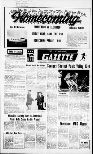 The Wynnewood Gazette (Wynnewood, Okla.), Vol. 73, No. 31, Ed. 1 Thursday, October 10, 1974
