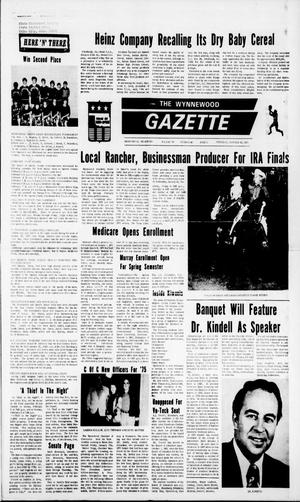 The Wynnewood Gazette (Wynnewood, Okla.), Vol. 74, No. 46, Ed. 1 Thursday, January 23, 1975
