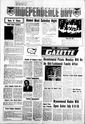 The Wynnewood Gazette (Wynnewood, Okla.), Vol. 76, No. 17, Ed. 1 Thursday, July 1, 1976
