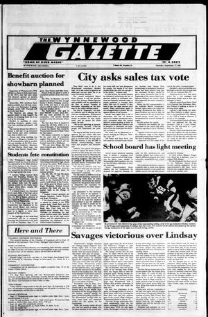 The Wynnewood Gazette (Wynnewood, Okla.), Vol. 84, No. 23, Ed. 1 Thursday, September 17, 1987