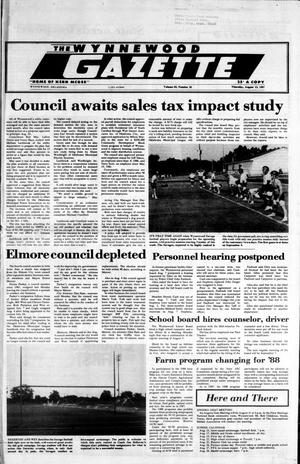 The Wynnewood Gazette (Wynnewood, Okla.), Vol. 84, No. 18, Ed. 1 Thursday, August 13, 1987