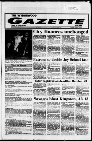 The Wynnewood Gazette (Wynnewood, Okla.), Vol. 90, No. 27, Ed. 1 Thursday, October 15, 1992