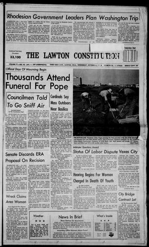 The Lawton Constitution (Lawton, Okla.), Vol. 77, No. 43, Ed. 1 Wednesday, October 4, 1978