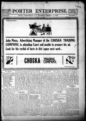 Porter Enterprise. (Porter, Indian Terr.), Vol. 3, No. 7, Ed. 1 Thursday, January 11, 1906