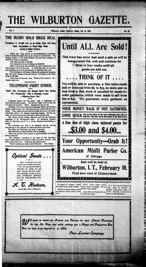 The Wilburton Gazette. (Wilburton, Indian Terr.), Vol. 7, No. 28, Ed. 1 Friday, February 16, 1906