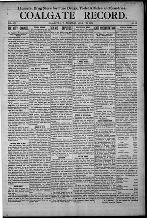 Coalgate Record. (Coalgate, Indian Terr.), Vol. 14, No. 16, Ed. 1 Thursday, July 26, 1906