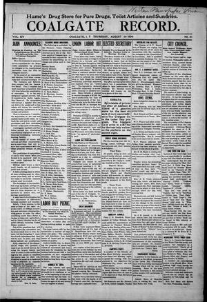 Coalgate Record. (Coalgate, Indian Terr.), Vol. 14, No. 21, Ed. 1 Thursday, August 30, 1906