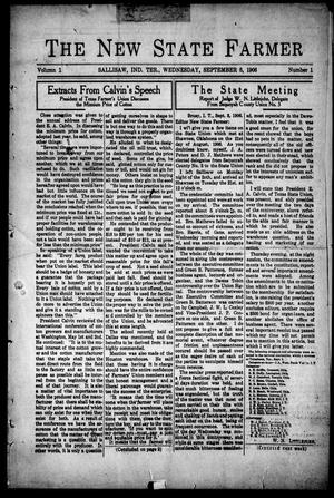 The New State Farmer (Sallisaw, Indian Terr.), Vol. 1, No. 1, Ed. 1 Wednesday, September 5, 1906