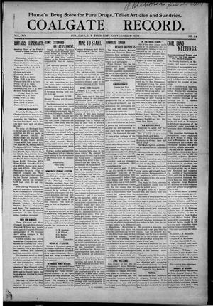 Coalgate Record. (Coalgate, Indian Terr.), Vol. 14, No. 24, Ed. 1 Thursday, September 20, 1906