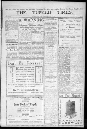 The Tupelo Times. (Tupelo, Indian Terr.), Vol. 2, No. 30, Ed. 1 Thursday, November 1, 1906