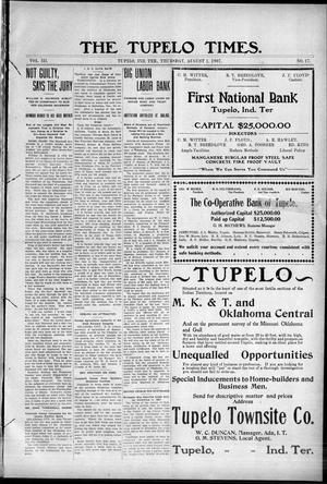 The Tupelo Times. (Tupelo, Indian Terr.), Vol. 3, No. 17, Ed. 1 Thursday, August 1, 1907